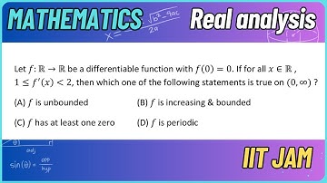 Question on Real analysis from IIT JAM Mathematics Exam