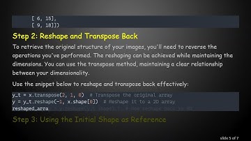 Reshaping 3D Numpy Arrays: Preserve Image Structure When Transforming