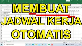 Belajar Excel |Cara Membuat Jadwal Pekerjaan Otomatis di Excel (CONDITIONAL FORMATING)