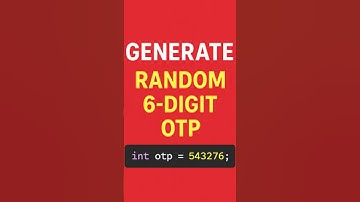 Generate Random OTP 🔥 #coding #programming #python #tech #java #shorts