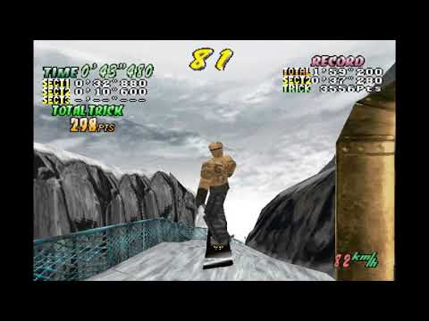 Cool Boarders 2 (PSX) - Pipeline Canyon Shortcut w/o Rail Sliding