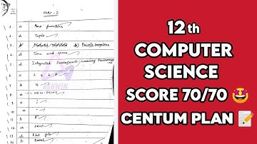 12th Computer Science Public Exam 2023 | Score 70/70 😍 | Important Questions | public exam 2023