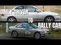 Rally car build in 5 minutes timelapse  daily driver to rally race car