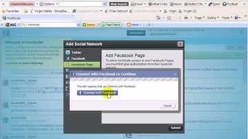 How to link  to Twitter and facebook with Hootsuite