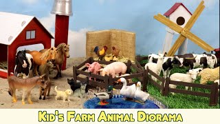 Old MacDonald's Farm Diorama | Learn About Farm Animals!