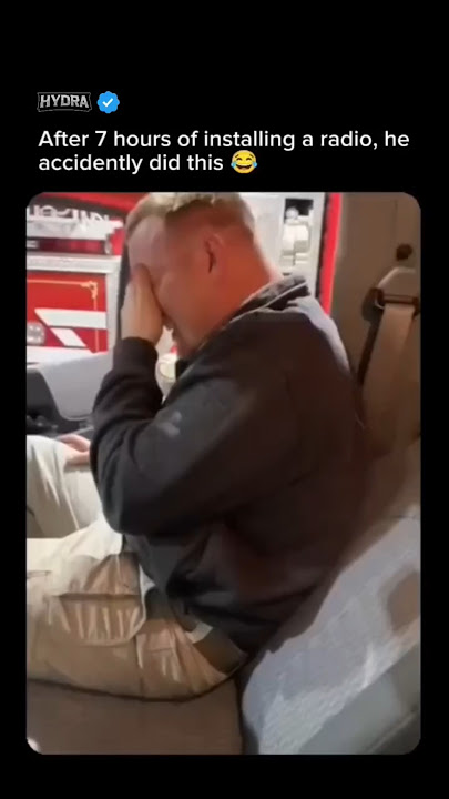 After 7 hours of installing a radio, he accidently did this