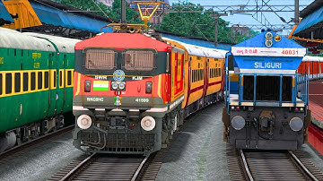 TRAINS LOOP LINE HIGH SPEED OVERTAKE | BUMPY RAILROAD | Train Simulator | Railworks 3 | NTG GAMING