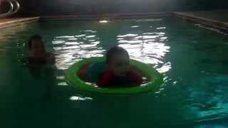 Javier Kicking In Pool