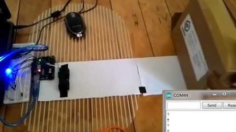 Arduino Sharp IR distance sensor (testing)