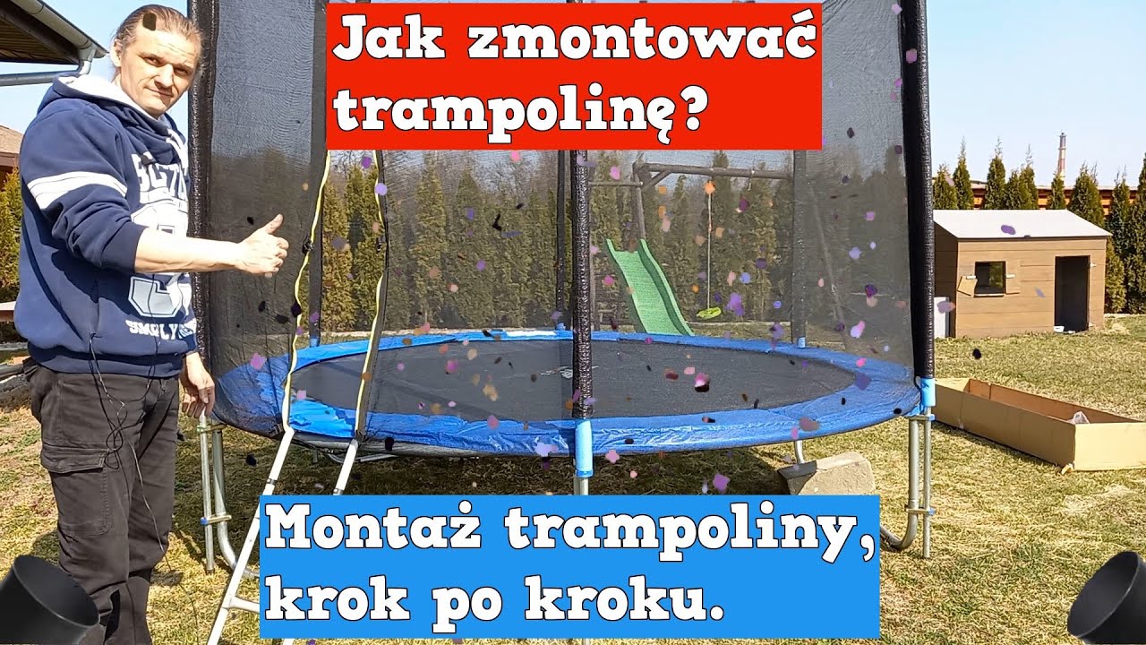 Jak zmontować, złożyć trampolinę ogrodową? Montaż trampoliny 3,05m krok po  kroku. FACHOWIEC TV - YouTube