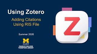 Adding Citations to Zotero Using RIS Files