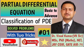 01 Classification of Partial Differential Equations in Hindi | Cannonical Form | Classsification PDE