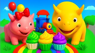 Renkleri Öğren - Dino Kapkekler Yapıyor