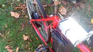 My Ebike's rear wheel slips above wet grass