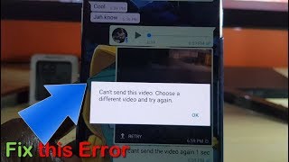 Can't Send Video on Whatsapp Fix