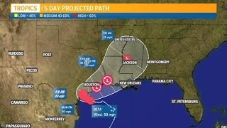 Tropical Storm Beta to bring tropical storm conditions over Texas' central Gulf Coast Monday screenshot 4