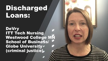 Loans Discharged: DeVry, ITT, Westwood, MN School of Business/Globe University