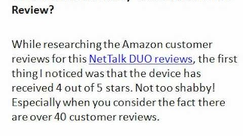 NetTalk DUO Review