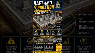 What is #Raft (Mat) #foundation ? | #rccfoundation #construction #trending #civilengineering #facts