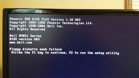 How To Fix Floppy Diskette Seek Failure