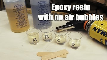 Epoxy resin - casting technique to get rid of air bubbles - no pressure pot needed