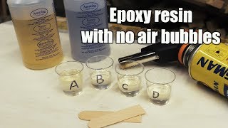 Epoxy resin - casting technique to get rid of air bubbles - no pressure pot needed