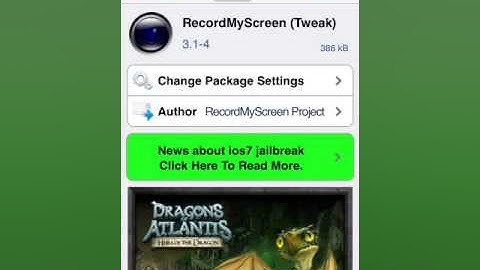 How to get RecordMyScreen (ios 7) Jailbreak Only