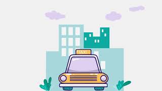 2D Explainer Taxi Application Animation in After Effects