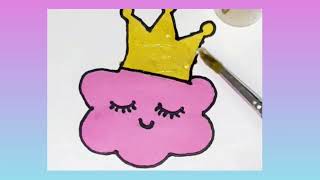 ✨SEVİMLİ UNICORN BOYAMA 🦄 CUPCAKE BOYAMA 🧁 BULUT BOYAMA ☁️  #unicorn #coloring  UNICORN COLORING