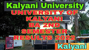 Kalyani University BA 2 semister Results 2022 l 2nd sem University of Kalyani Results 2022
