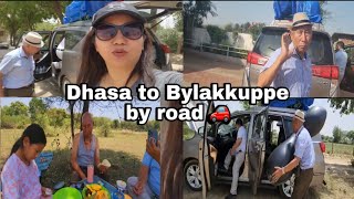Dharamshala to Bylakkuppe by road 🚗# late pala with my younger sister #tibetan vlogger