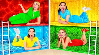 Secret Rooms Under the Bed: The Four Colors Challenge | Funny Situations for Best