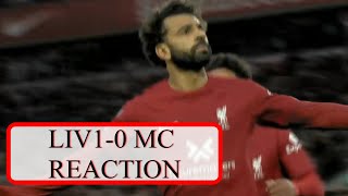 Liverpool 1-0 Man City Mo Salah Goal reaction