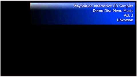 PlayStation Interactive CD Sampler Vol. 3 Menu Music
