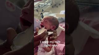 Baby’s tantrum for milk❤️