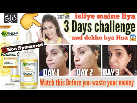 *NEW*GARNIER VITAMIN C 30x Booster SERUM REVIEW |3 Day use |  Live Demo, Ingredients | Bhawna Sharma