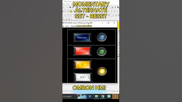 CX Designer Omron HMI: Bit Switch Momentary Alternate Set Reset #hmi #switch #shorts #shortvideo