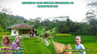 gadis desa yg cantik&kake pengrajin dari bambu,lengkap lah suasana kampung lancar manah tasikmalaya