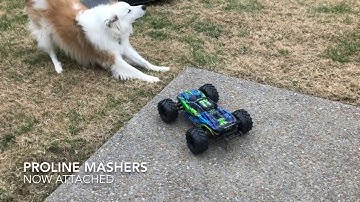 Traxxas Rustler 4x4 VXL- Tire Comparison (Backflip testing)