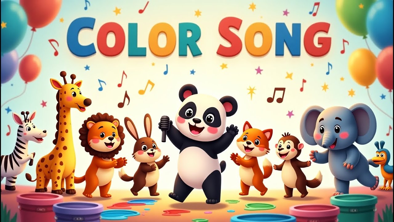 🌈🦁 Learn Colors in the Jungle! Fun Color Song for Kids 🐒🍃