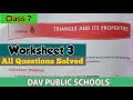 DAV class 7 maths chapter 8 worksheet 3 all questions