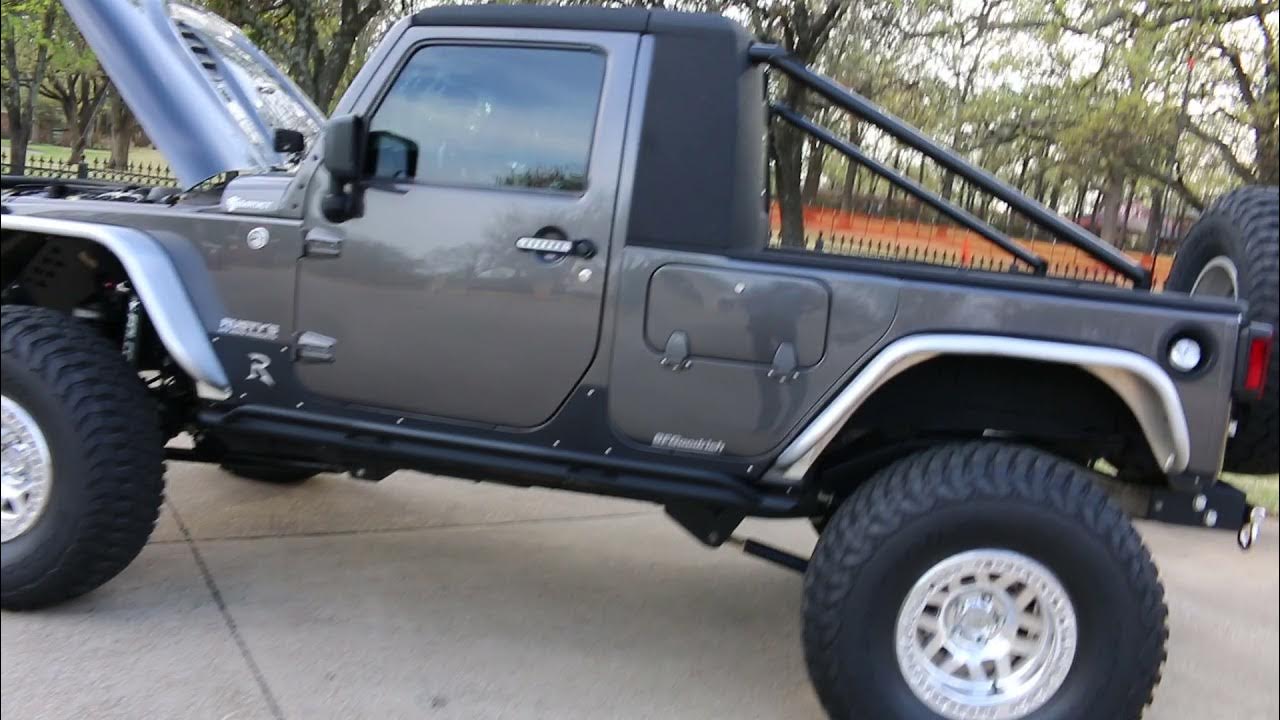 2014 Jeep JK Unlimited DV-8, hammer truck conversion, Built D-44'S, loaded  - YouTube