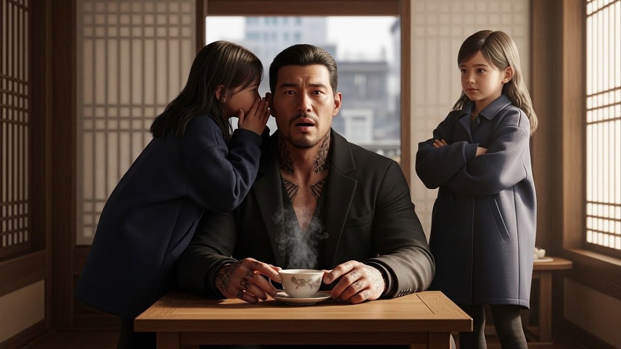 KOREAN MAFIA BOSS WAS HAVING A TEA ALONE UNTIL IDENTICAL TWINS WHISPERED “PRETEND YOU’RE OUR FATHER 