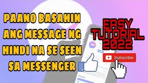HOW TO READ FACEBOOK MESSENGER MESSAGES WITHOUT SEEN ( Tagalog)