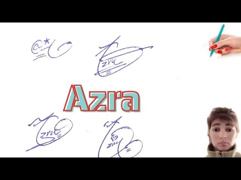Azra name signature with arooj