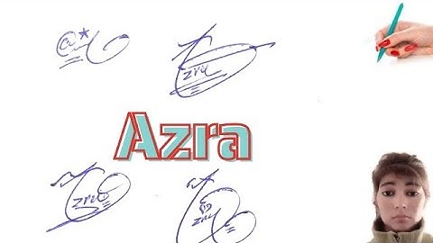 Azra name signature with arooj