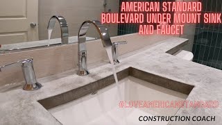 American Standard Boulevard Under mount Sink and Faucet Install #loveamericanstandard Cabin Build