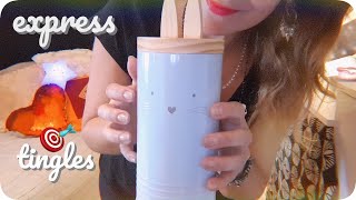 Tapping on the bunny tin 🐰 EXPRESS tingles ASMR, fast tapping and scratching for quick tingles 💙