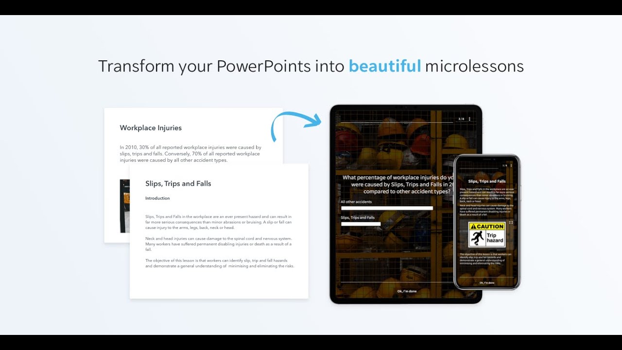Transform your PowerPoint presentations into beautiful microlessons