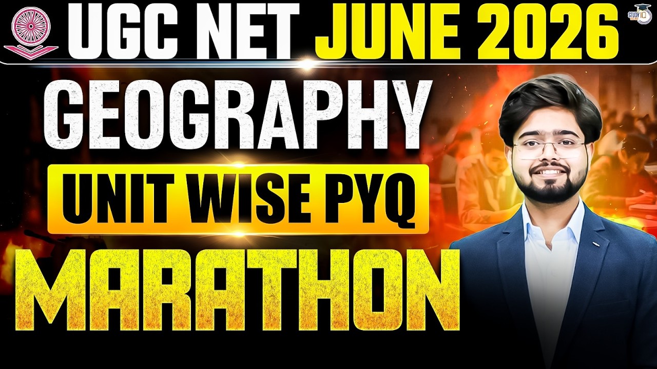 UGC NET June 2026 | UGC NET Geography Marathon Class | UGC NET Geography Unit Wise PYQ Swapnil Sir